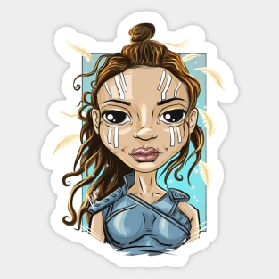 Pop Culture Caricature #15 - Valkyrie Sticker